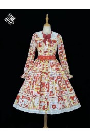 Miss Point Apple Double Lily Mushroom Short and Long Sleeve OP(Reservation/3 Colours/Full Payment Without Shipping)